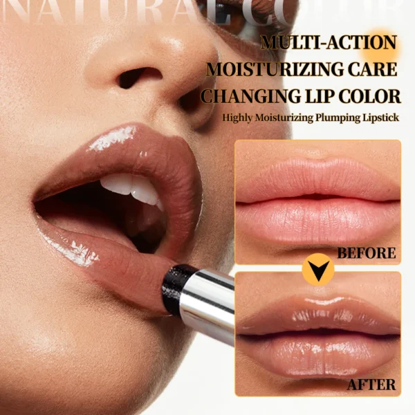 QIBEST Honey Lipstick Nourishing Lip Balm Moisturizing Tinted Lip Plumping Balm Smooth Enhancing Natural Color Lip Care Makeup - 이미지 2