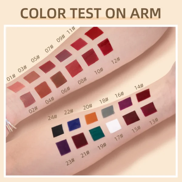QIBEST 12pcs Matte Liquid Lipstick Set Waterproof Long Lasting Velvet Nude Red Lip Gloss Tint Makeup Cosmetic Lipsticks Lipgloss - 이미지 4