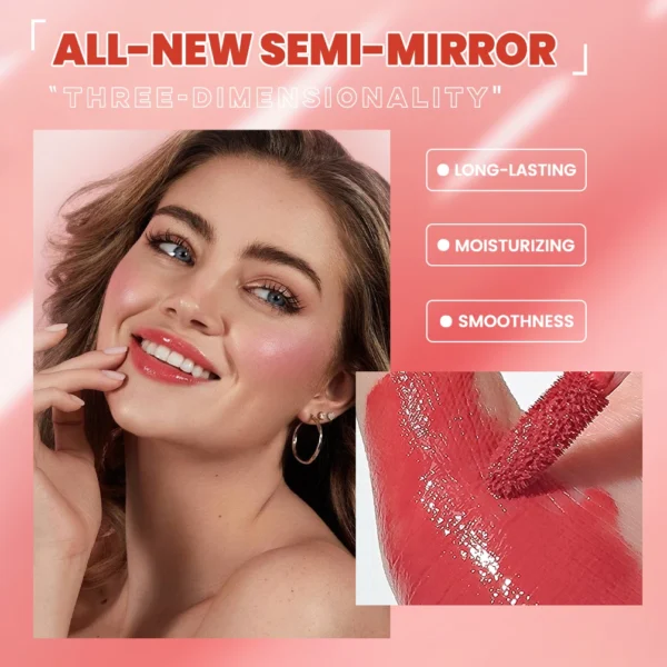 QIBEST 8 Colors Nude Watery Lip Gloss Long Lasting Liquid Lipstick Not Fading Sexy Red Purple Lip Glaze Lip Tint Women Makeup - 이미지 3