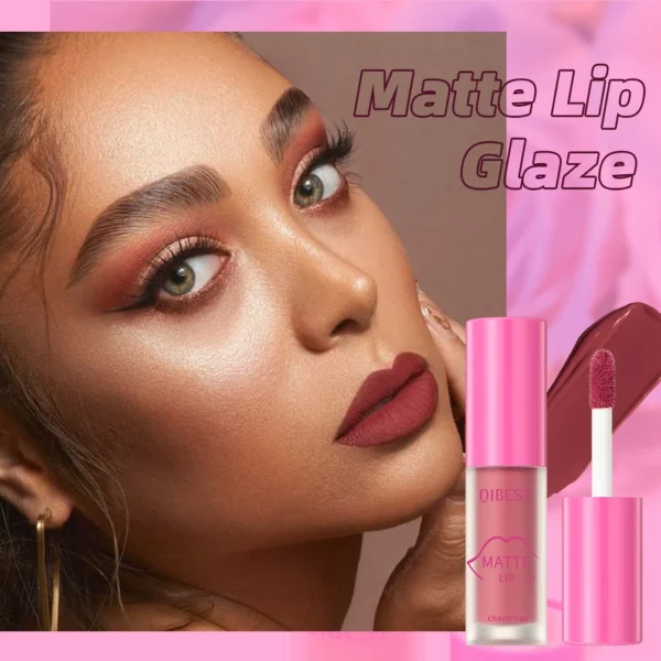 1PC Velvet Matte Lipstick Lip Gloss Light Red Liquid Lip Tint Cream Pigment Long Lasting Silky Texture Lip Cosmetics For Women - Image 2