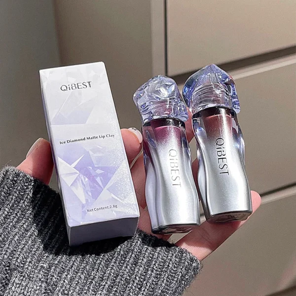 QIBEST Ice Diamond Matte Lip Mud Soft Fog Brown Stain Lipgloss Waterproof Lipstick Easy To Wear Makeup Lip Tint Korean Cosmetics - 이미지 6