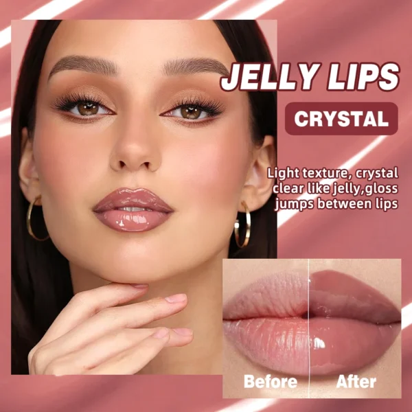 QIBEST Crystal Lip Balm Moisturizing Lip Gloss Oil Jelly Lipgloss Long Lasting Liquid Lipstick Hydrating Tinted Lip Serum Makeup - Image 2