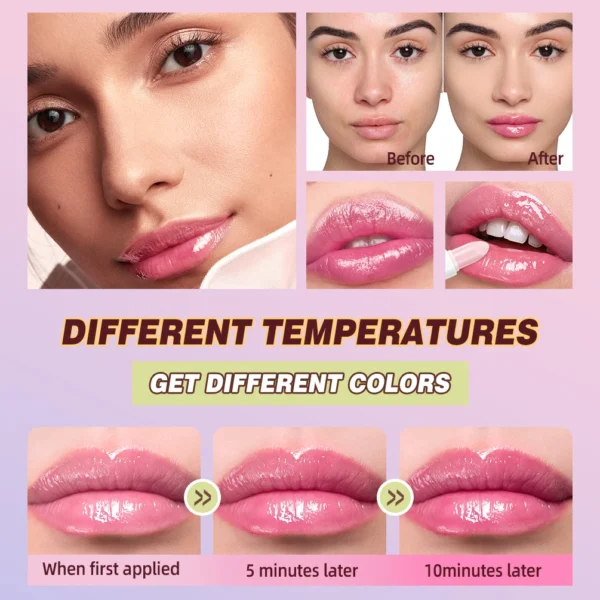 QIBEST 3 PCS Color Changing Lip Balm Sets Tinted Lipstick Moisturizing Lasting Lip Stain Nourishing Repair Lip Care Cosmetics - 이미지 5