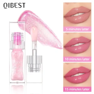 QIBEST 2024 New Temperature Color Changing Lipgloss Moisturizer Long-lasting Liquid Lipstick Lip Plumper Gloss Makeup For Women
