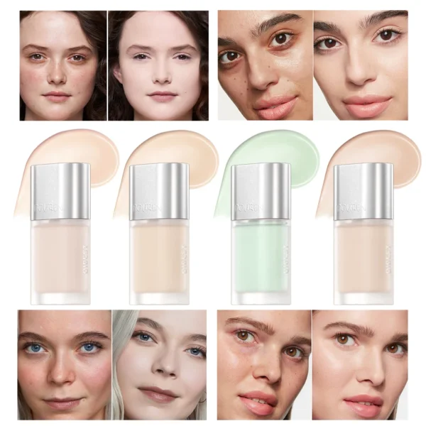 QIBEST Concealer Liquid Make Up Color Corrector Foundation Cream Professional Face Cover Waterproof Contouring Cosmetic Base - 이미지 2