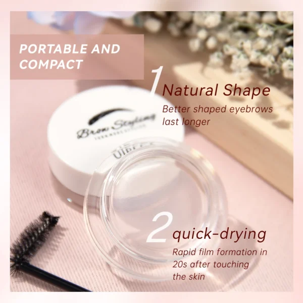 QIBEST Transparent Pomade Eyebrow Styling Soap Brows Gel Wax Fixer With Brush For Women Eyebrow Cosmetics Make Up Eyebrow Gel - Image 5