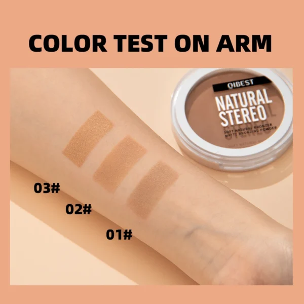 3D Bronzers Matte Wheat Contour Powder Palette Facial Makeup Natural Highlights Contouring Modification Waterproof Long-Lasting - 이미지 5