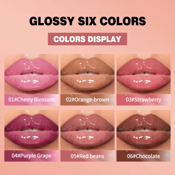 QIBEST Crystal Lip Balm Moisturizing Lip Gloss Oil Jelly Lipgloss Long Lasting Liquid Lipstick Hydrating Tinted Lip Serum Makeup - Image 3