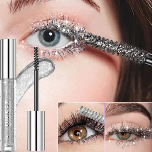 QIBEST Diamond Glitter Sparkling Mascara Long Lasting Quick Dry Curling Extension Eyelashes Mascara Shiny Makeup For Women Hots