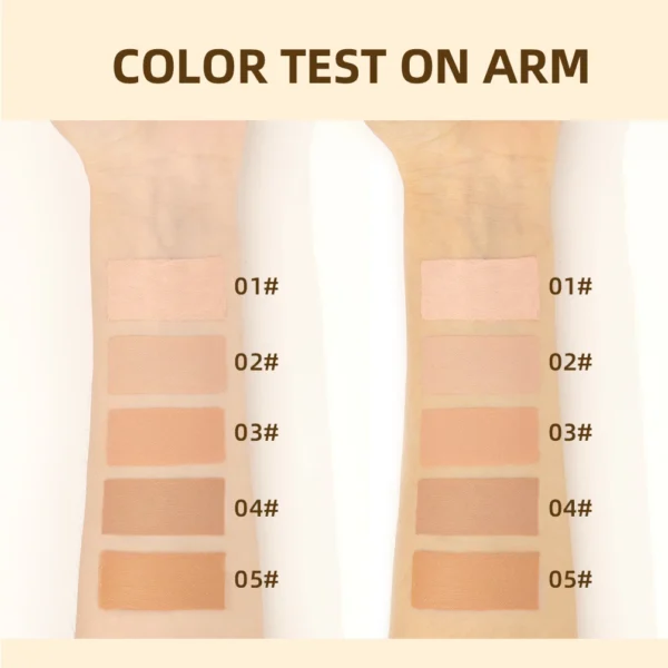 ⁦QIBEST Liquid Foundation Long-Lasting Waterproof Face Base Cream High Coverage Contour Concealer Moisturizing Makeup For Face⁩ - الصورة ⁦5⁩