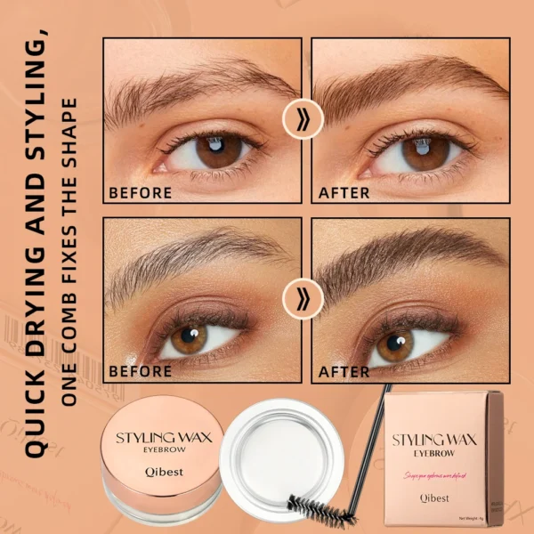 QIBEST Eyebrow Shape Gel Soap Transparent Three-dimensional Eyebrow Gel Waterproof Long-lasting Brow Makeup Eyebrow Styling Wax - 이미지 3