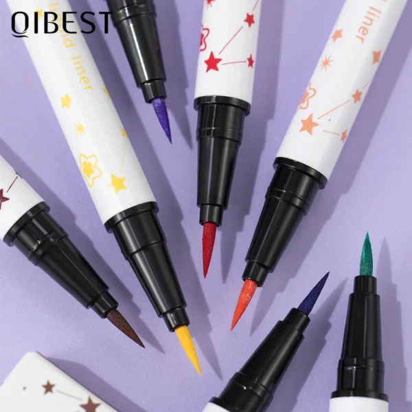 QIBEST High Pigment Eyeliner Pencil Waterproof Smudgeproof Makeup Eye Liner Liquid Black Eyeliner Quick Drying Eyes Cosmetics - 이미지 6
