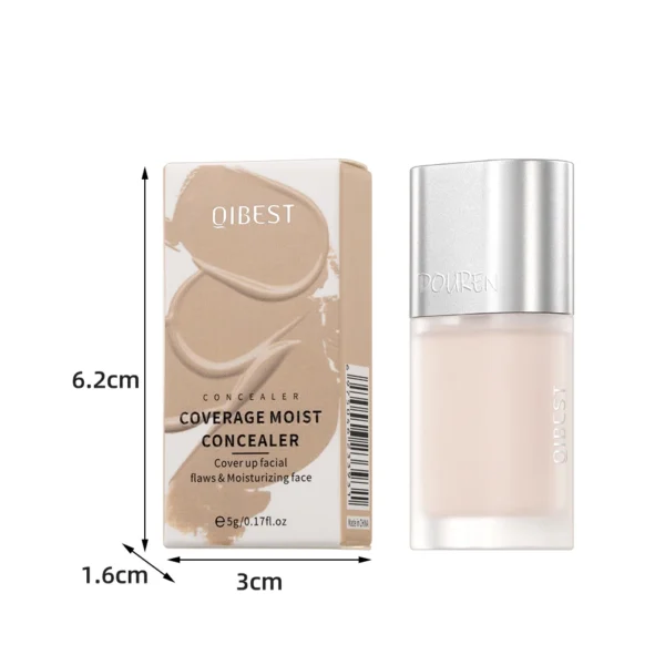 QIBEST Concealer Liquid Make Up Color Corrector Foundation Cream Professional Face Cover Waterproof Contouring Cosmetic Base - 이미지 6