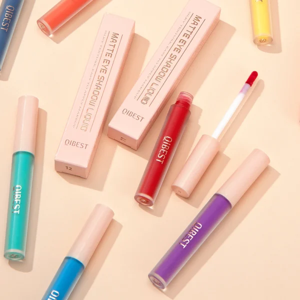QIBEST Liquid Eyeshadow 8 Color Matte Eyeshadow Gradient Velvet Eye Shadow Pigments Long Lasting Professional Makeup Maquillaje - 이미지 5