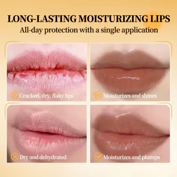 QIBEST Honey Lipstick Nourishing Lip Balm Moisturizing Tinted Lip Plumping Balm Smooth Enhancing Natural Color Lip Care Makeup - 이미지 5