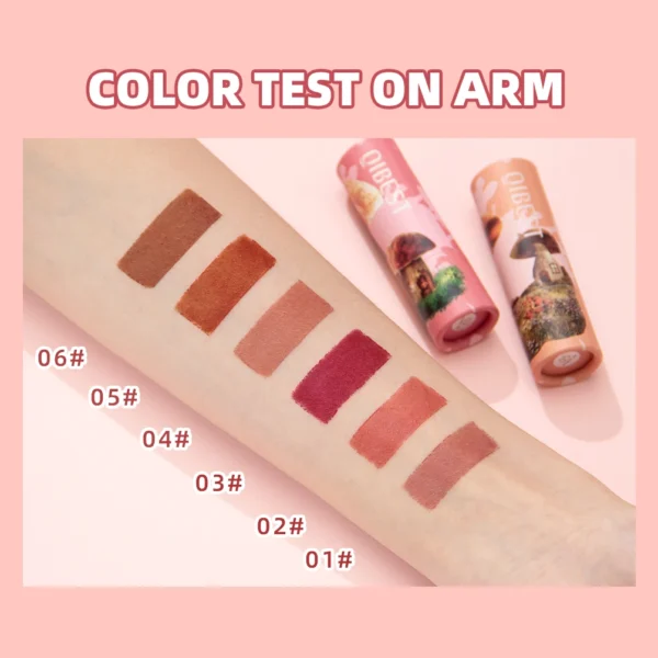 QIBEST 6 Colors Matte Lipstick Beauty Lip Gloss Lippenstift Tinted Balm 24 Hours Waterproof Long Lasting Lip Stain Women Makeup - Image 5