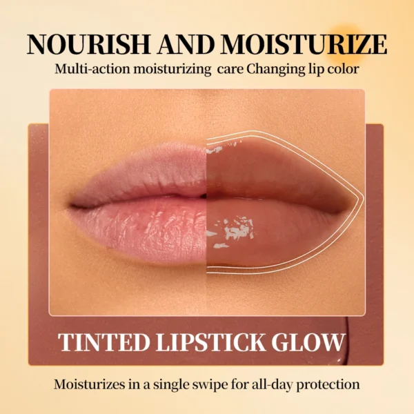 QIBEST Honey Lipstick Nourishing Lip Balm Moisturizing Tinted Lip Plumping Balm Smooth Enhancing Natural Color Lip Care Makeup - 이미지 3