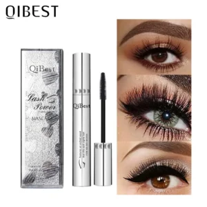 QIBEST Makeup Black Mascara 4D Curling Thick Mascara 4D Volume Eyelashes Make up Waterproof Lengthening Mascara Eyes Cosmetics