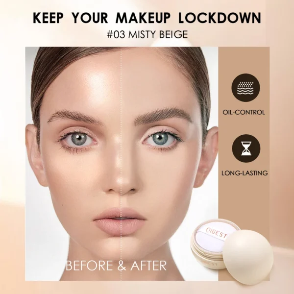 QIBEST Smooth Face Loose Powder Oil Control Transparent Matte Fixing Finish Powder Waterproof Setting Powder Cosmetics Makeup - 이미지 4