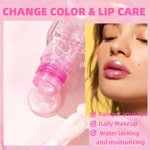 QIBEST 2024 New Temperature Color Changing Lipgloss Moisturizer Long-lasting Liquid Lipstick Lip Plumper Gloss Makeup For Women - 이미지 2